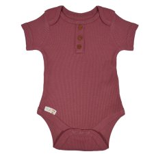 BS4500-DR: Deco Rose Ribbed Bodysuit (0-3 Months)